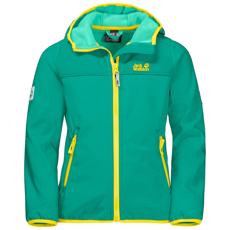 Jack Wolfskin Softshelljacke Fourwinds (wind-& wasserabweisend) mintgrün Kinder/Jugendliche